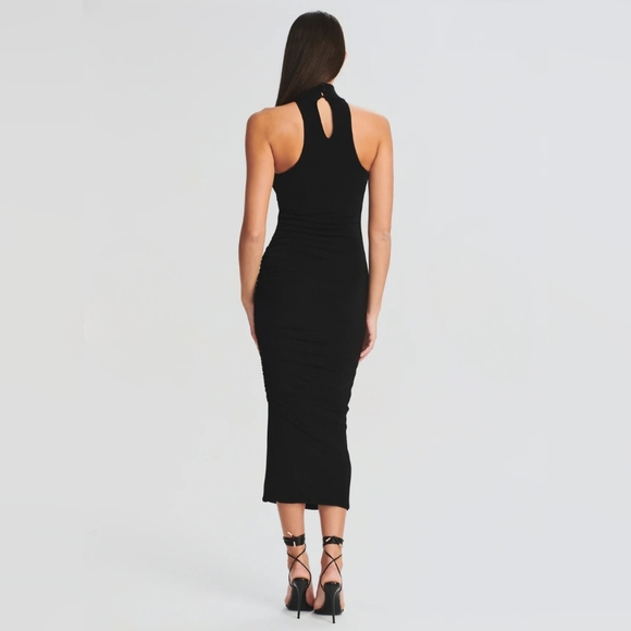 ✨NWT Ser.o.ya bodycon halter Delta dress, black XS - Picture 3 of 5